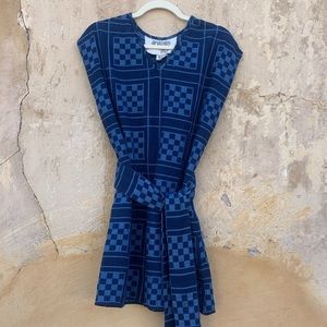 Ace and Jig Olive Shift Dress in Atlantis/ Sail